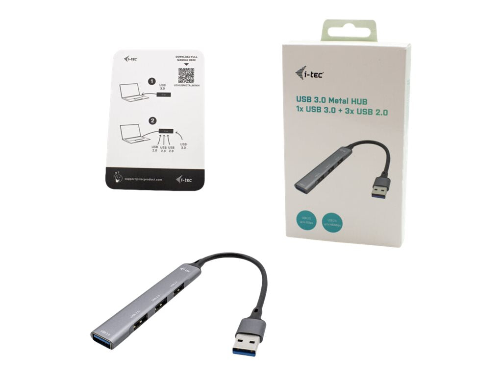 I-TEC USB 3.0 Metal HUB Anschlussansicht