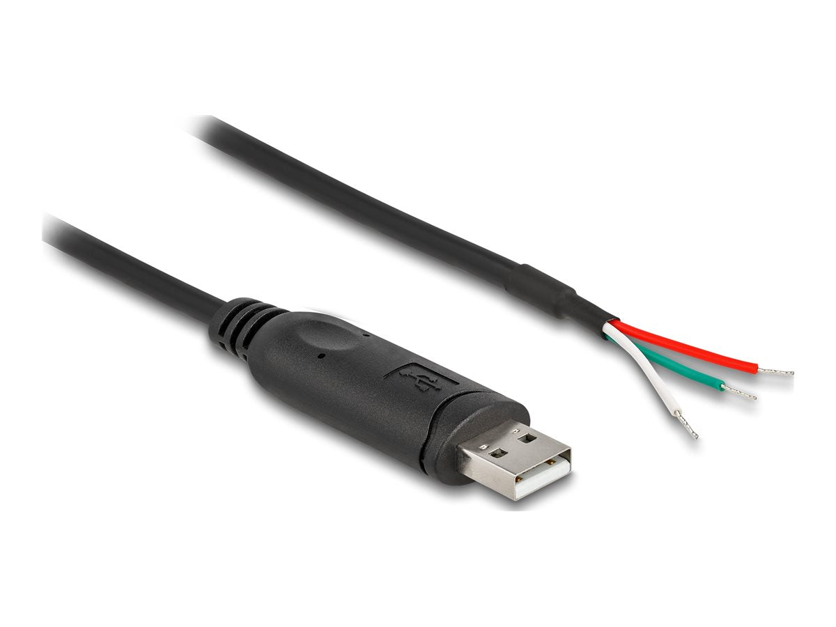 DELOCK Adapterkabel USB 2.0 Typ-A zu seriell RS-485 3 x offene Kabelenden 2m - Vorderansicht