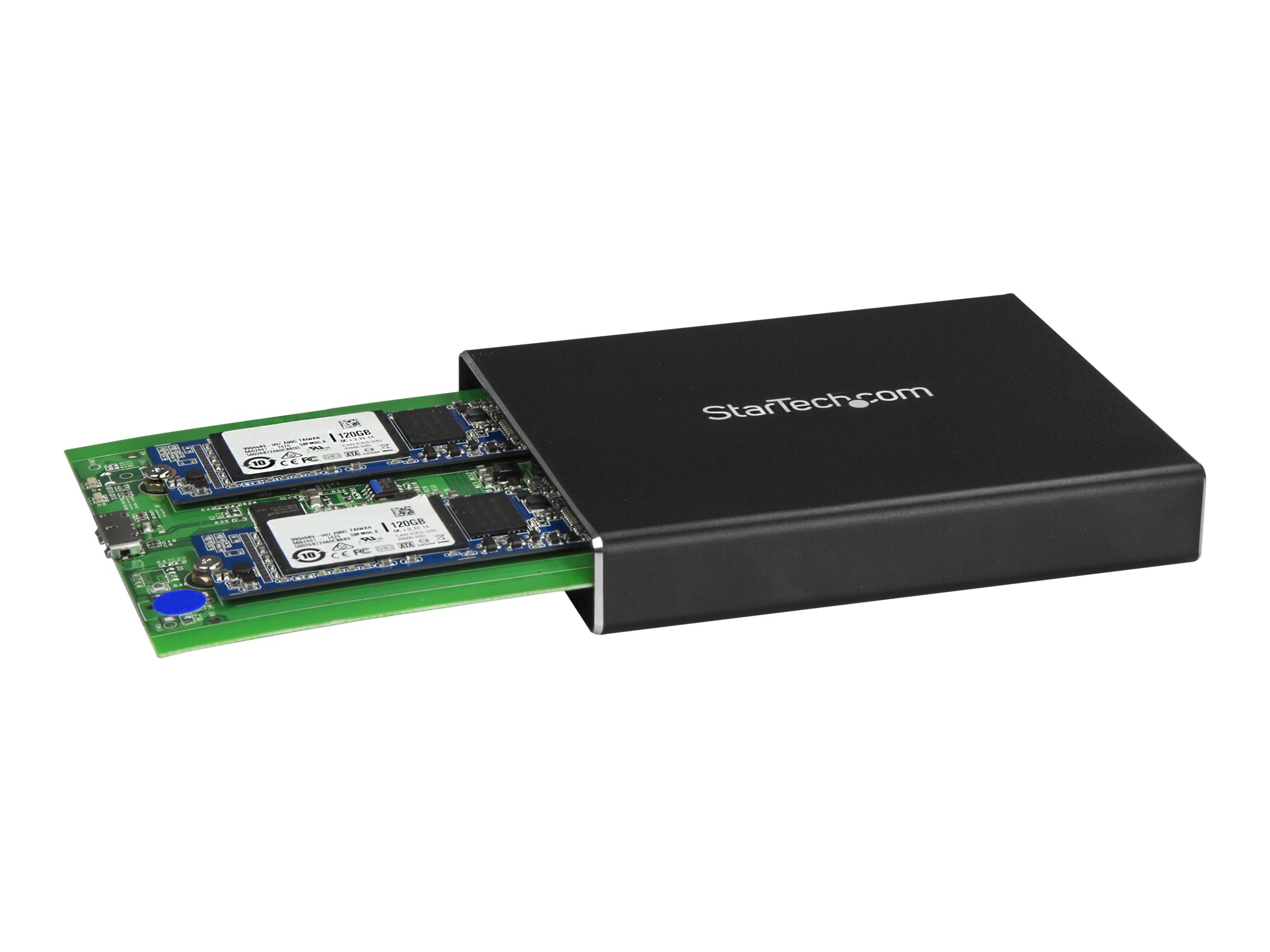 STARTECH.COM SSD Festplattengehäuse für zwei M.2 Festplatten - Detailansicht