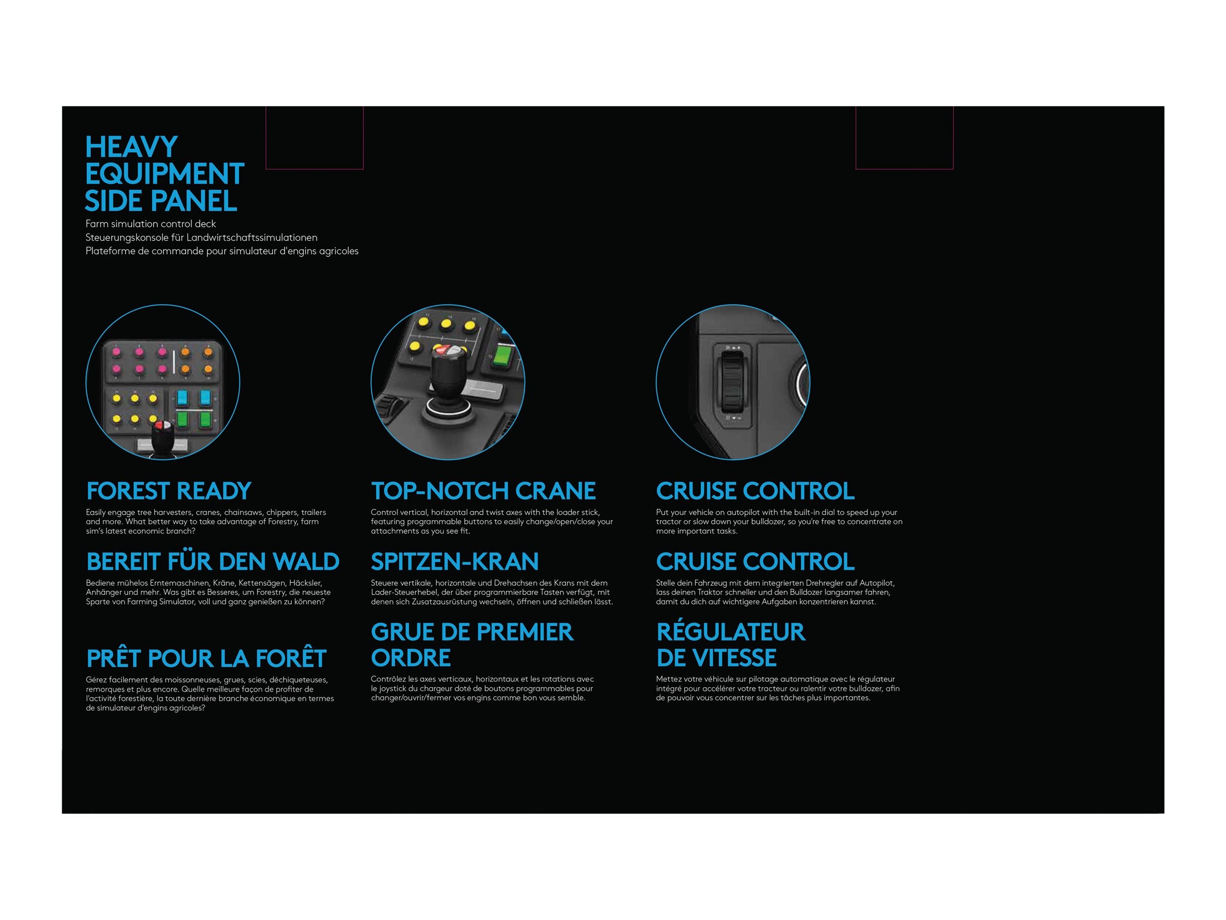 LOGITECH Heavy Equipment Side Panel Flight simulator controller Detailansicht