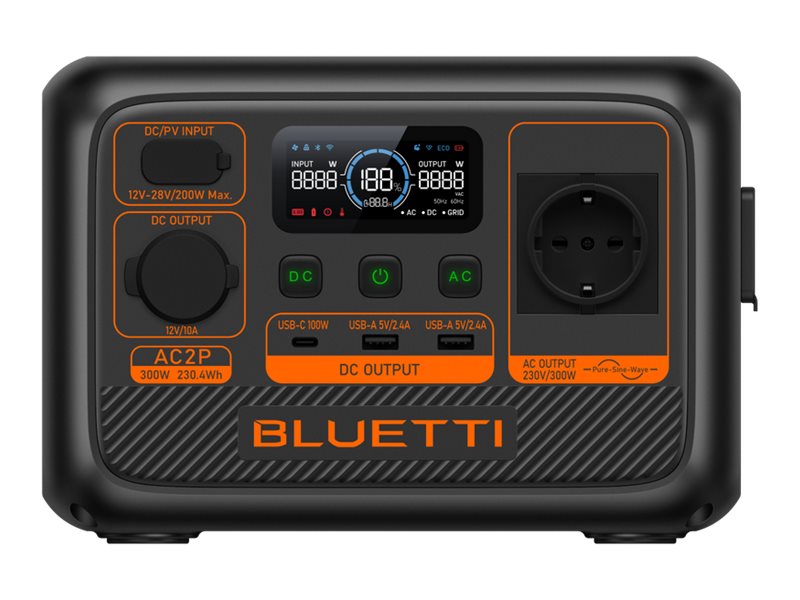 BLUETTI Portable Power Station AC2P-Black-EU Premium 20 AC2P Vorderansicht