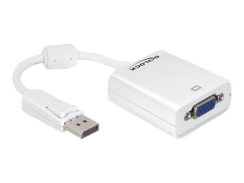 DELOCK Adapter Displayport-St > VGA-Bu weiss - Vorderansicht