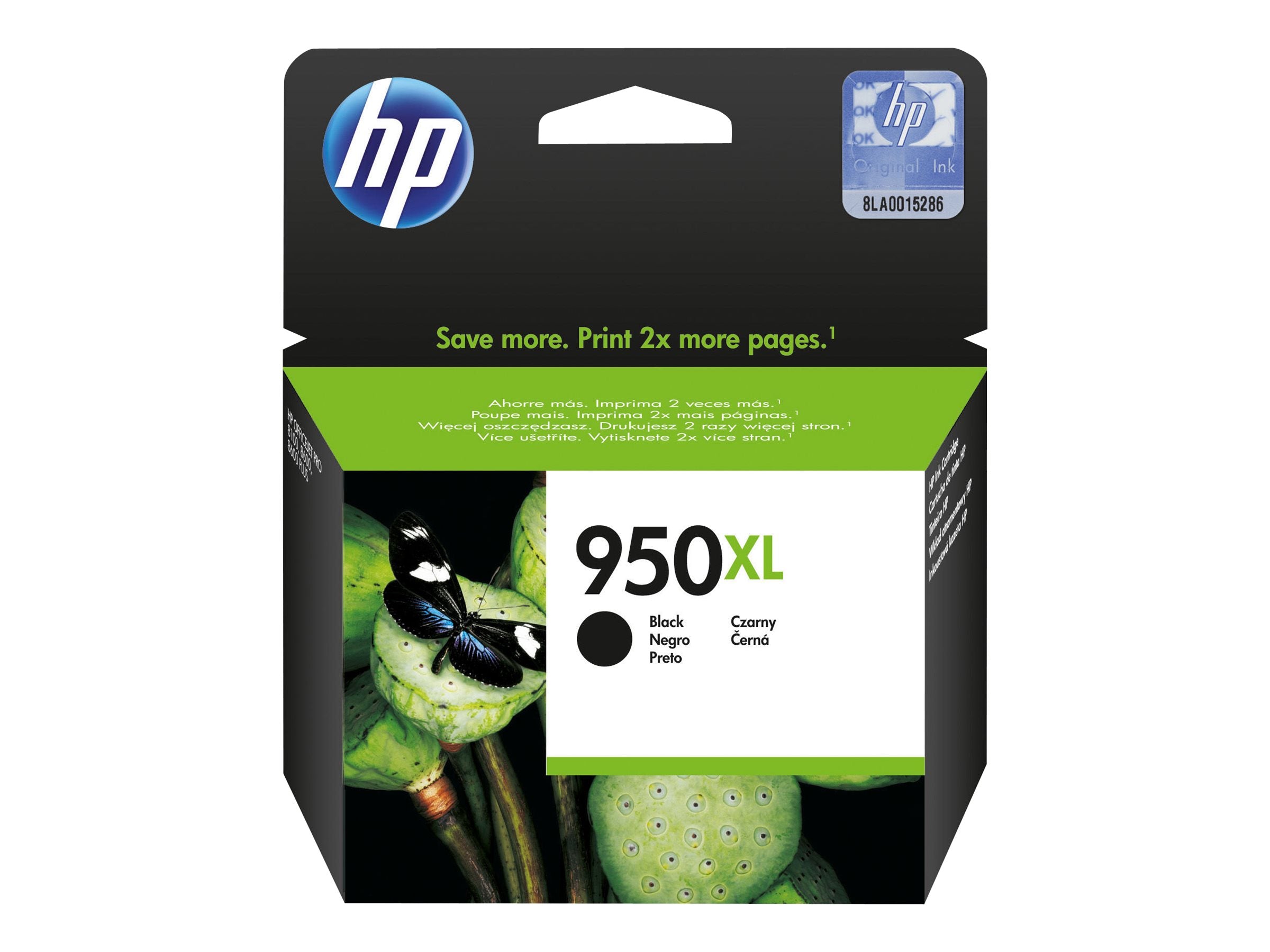 HP 950XL Black Officejet Ink Cartridge Vorderansicht