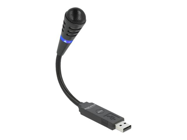 DELOCK USB Mikrofon mit Schwanenhals - Vorderansicht