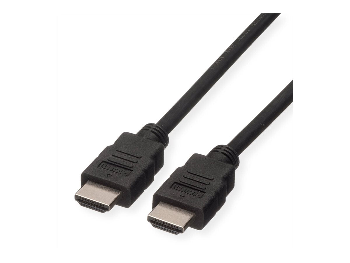ROLINE GREEN HDMI High Speed Kabel mit Ethernet TPE schwarz 1m - Vorderansicht