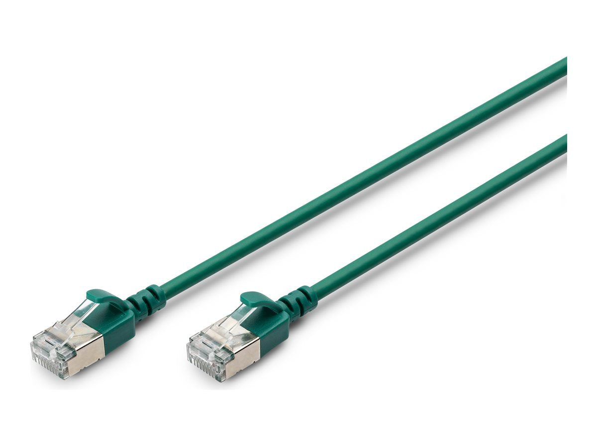 DIGITUS CAT 6A F-FTP Slim Patch cord Cu LSZH AWG 32/7 length 2m Green - Vorderansicht