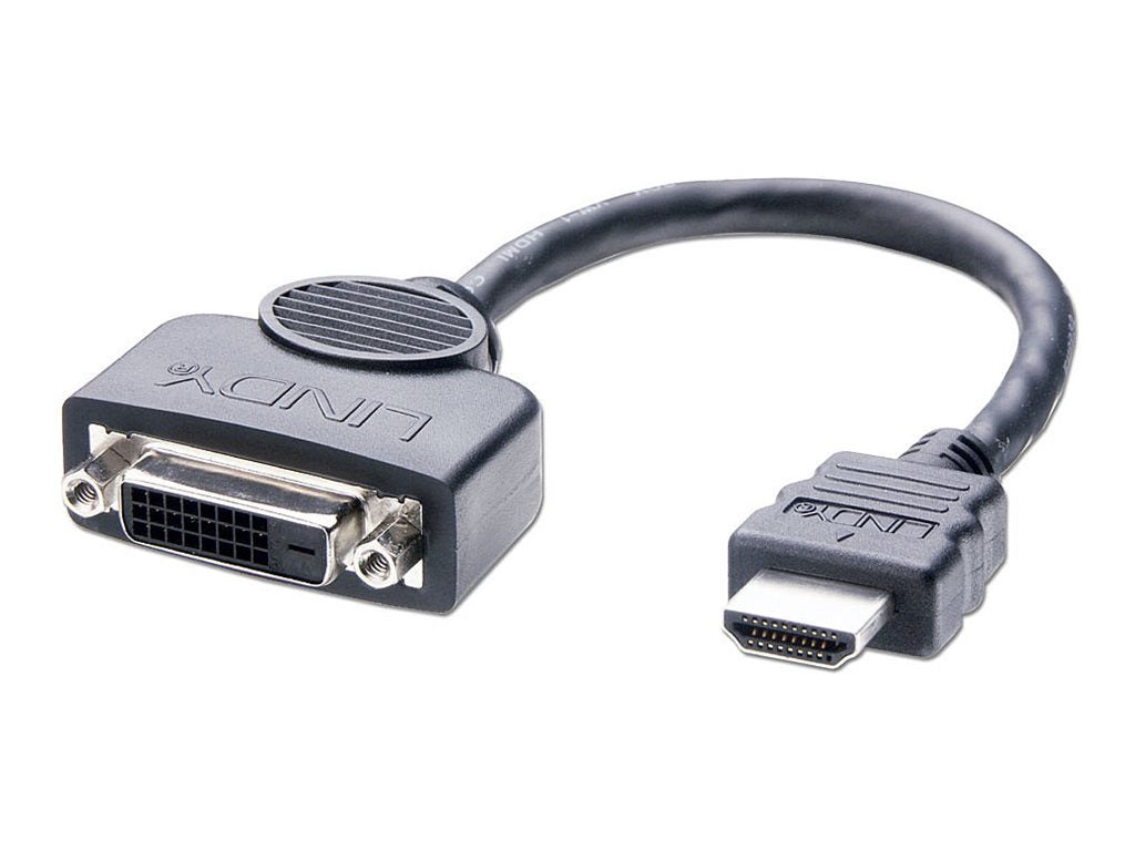 LINDY HDMI/DVI-D Adapterkabel 0,2m M/F Vorderansicht