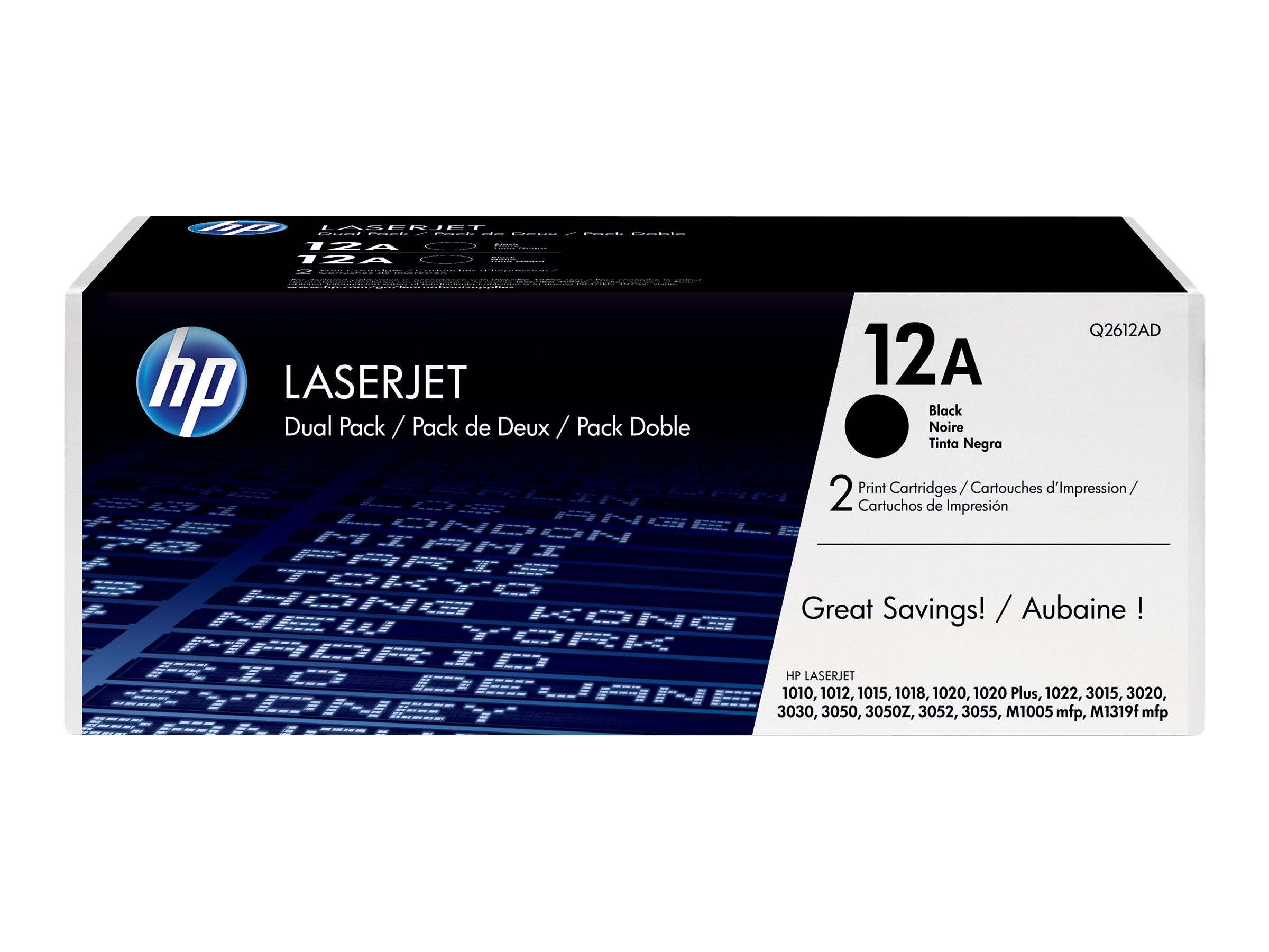 HP 12AD Laserjet Original Toner Vorderansicht