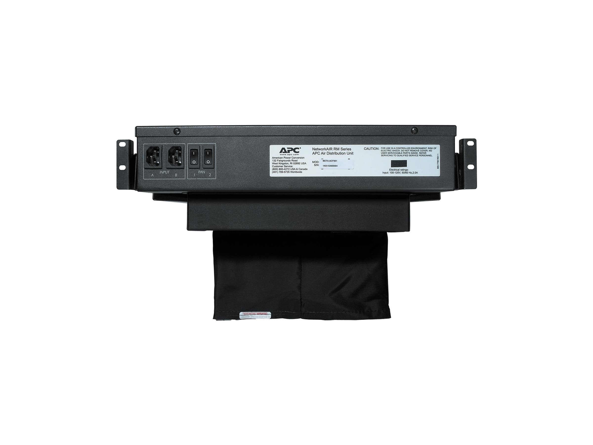 APC AirDistributioneinheit 2HE Rack Vorderansicht