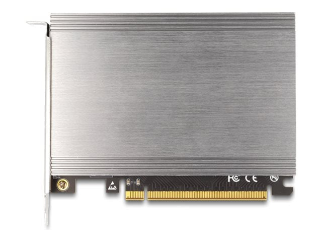 DELOCK PCI Express x16 Karte zu 4 x intern NVMe M.2 Key M mit Kuhlkörper - Bifurcation LxB 145 x 111mm