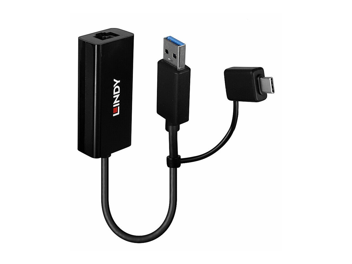 LINDY USB 3.2 Gen 1 Gigabit Ethernet Converter Vorderansicht