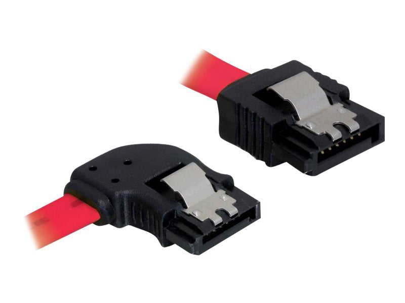 DELOCK Kabel SATA 50cm rot li/ge Metall - Vorderansicht