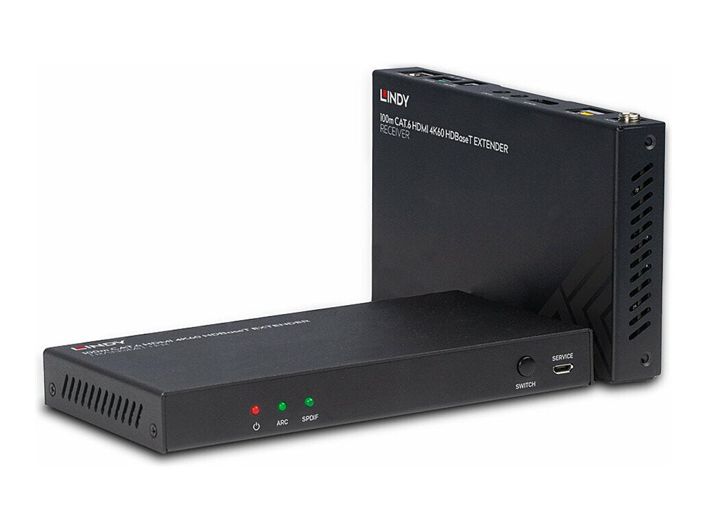 LINDY 100m Cat.6 HDMI 4K60 HDBaseT Extender Vorderansicht