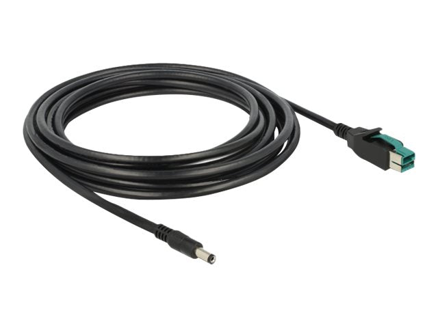 DELOCK PoweredUSB Kabel Stecker 12 V > DC 5,5 x 2,1 mm Stecker - Vorderansicht
