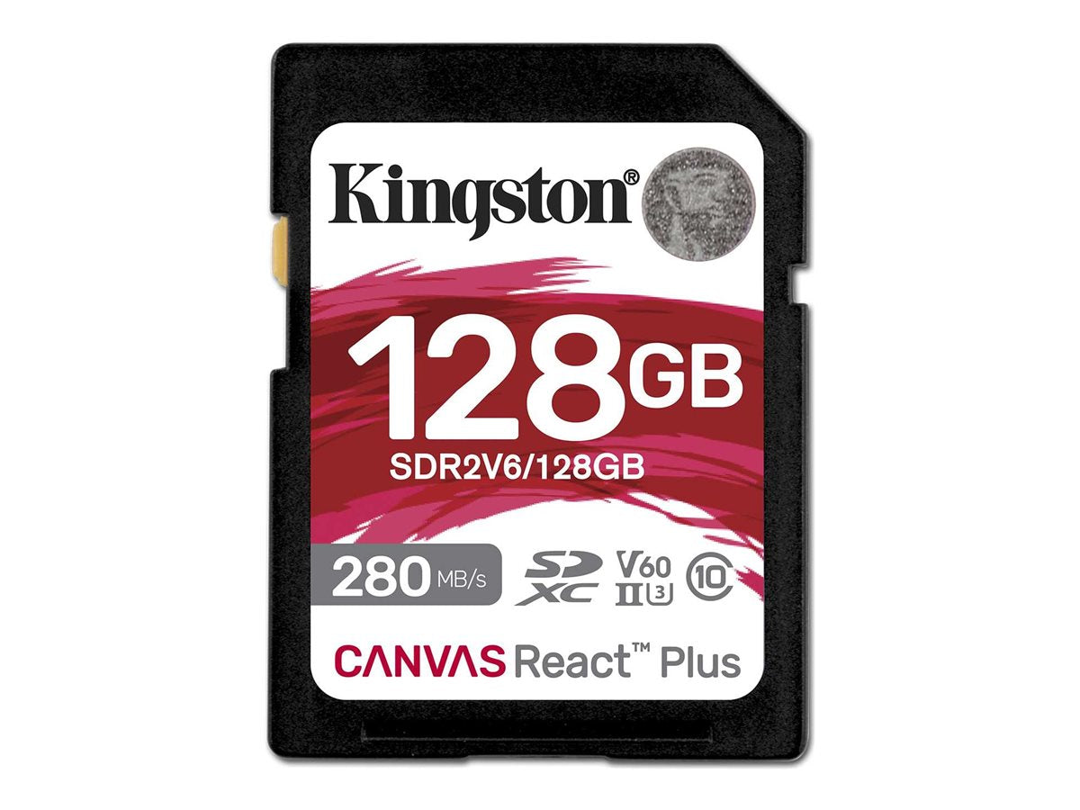 KINGSTON 128GB Canvas React Plus SDXC UHS-II Vorderansicht