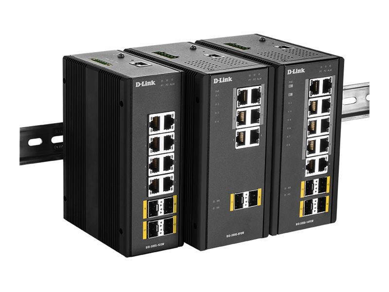 D-LINK DIS-300G-12SW 12-Port Industrie Gigabit Managed Switch Vorderansicht
