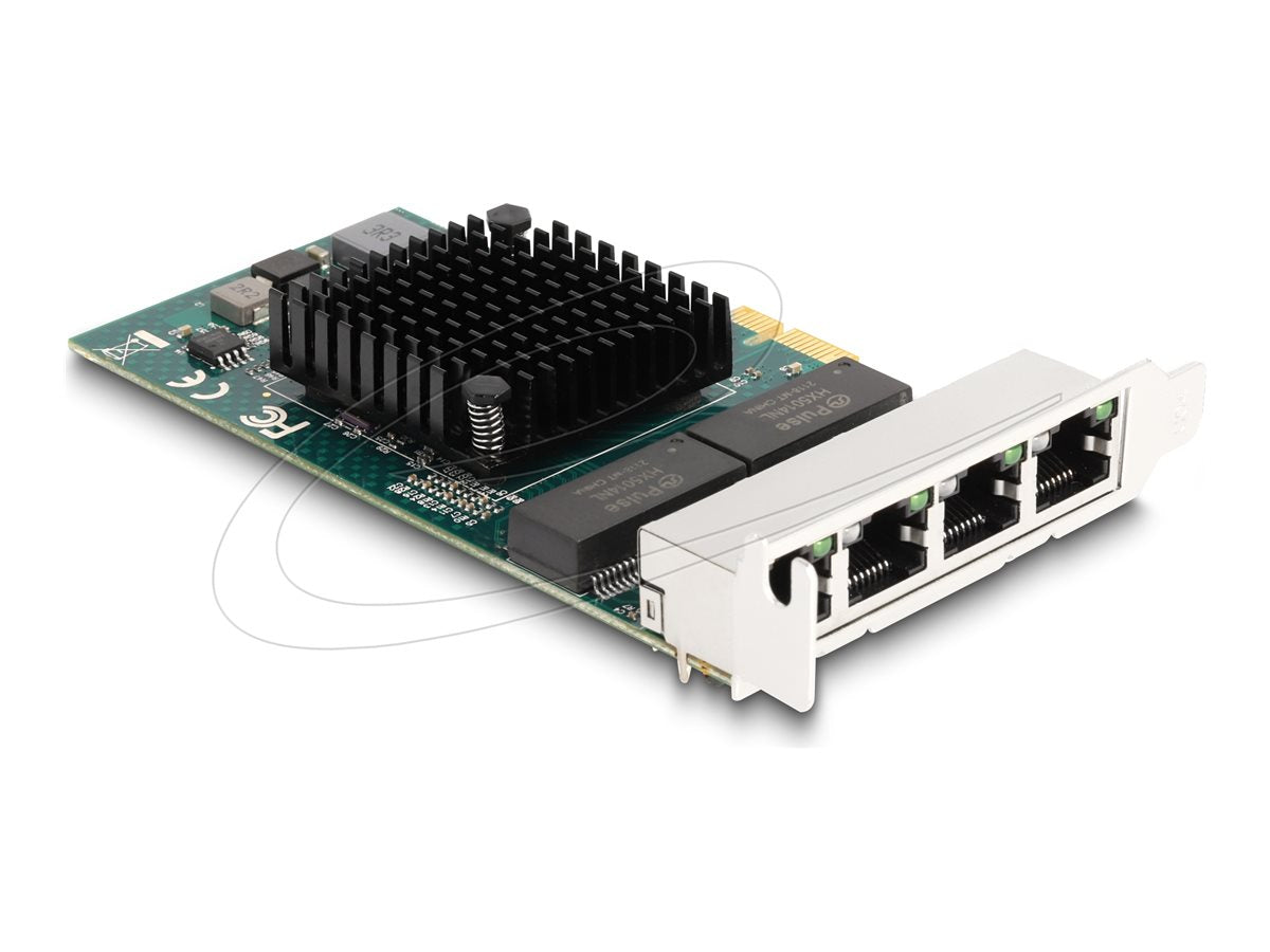 DELOCK PCI Express x1 Karte zu 4 x RJ45 Gigabit LAN BCM - Vorderansicht