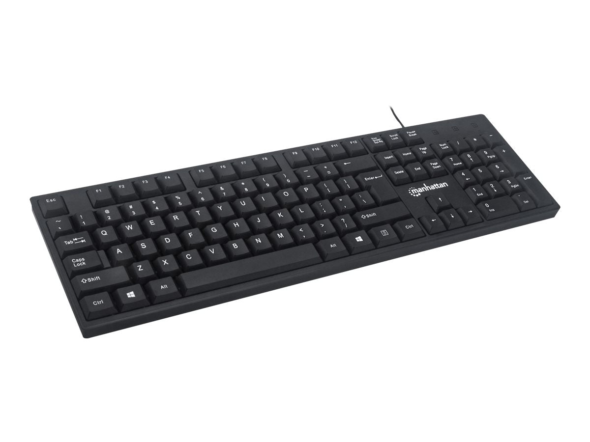 MANHATTAN USB-Tastatur Kabelgebunden 104 Tasten Vorderansicht