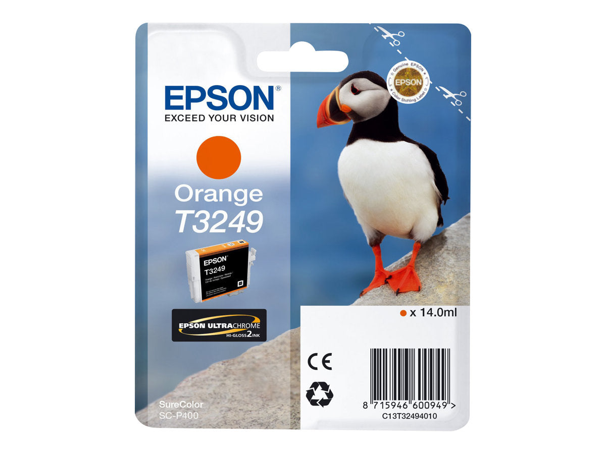 EPSON 5LB T3249 Orange Tintenpatrone Verpackung
