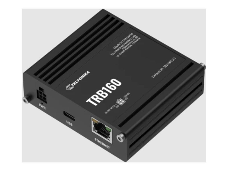 TELTONIKA NETWORKS TRB160 4G/LTE CAT6 IoT Gateway Vorderansicht