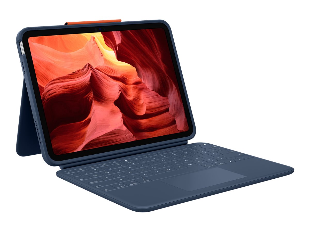 LOGITECH Rugged Combo 4 Touch für iPad 10th gen Classic Blue - Vorderansicht