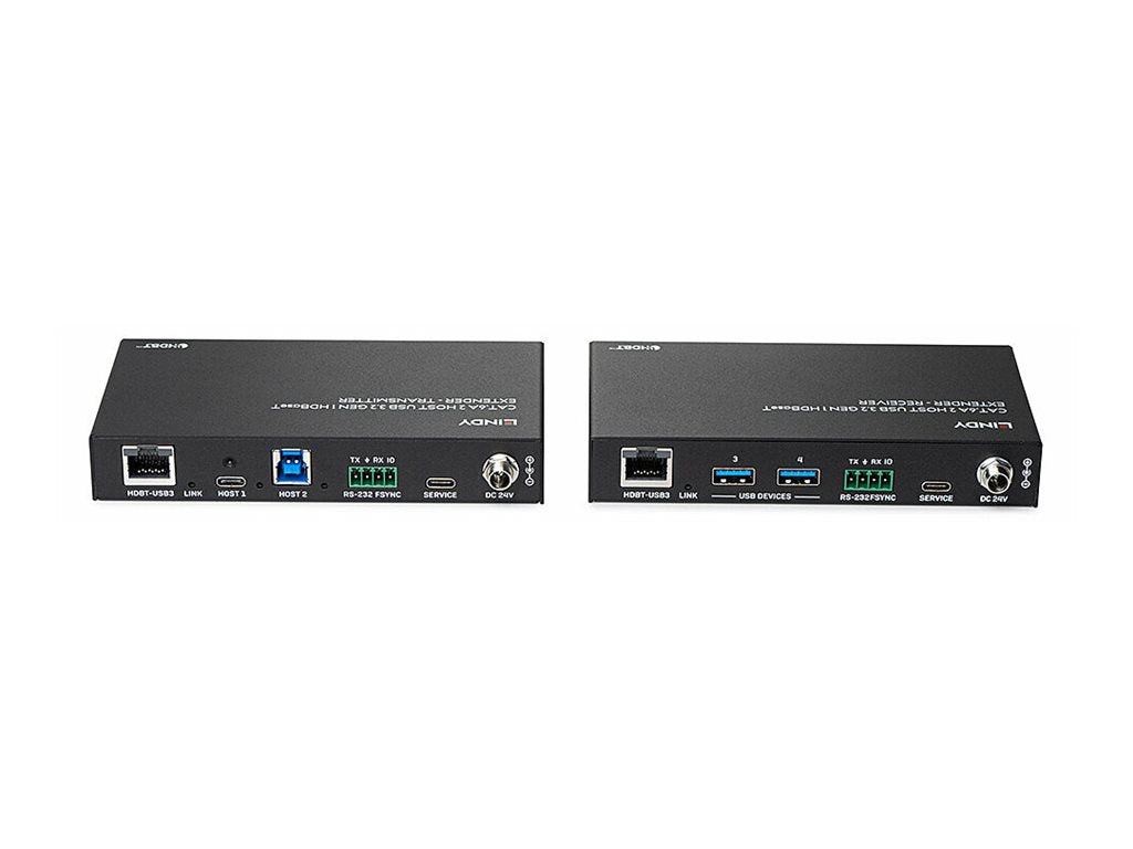 LINDY 100m Cat.6A 2 Host USB 3.2 Gen 1 HDBaseT Extender Detailansicht