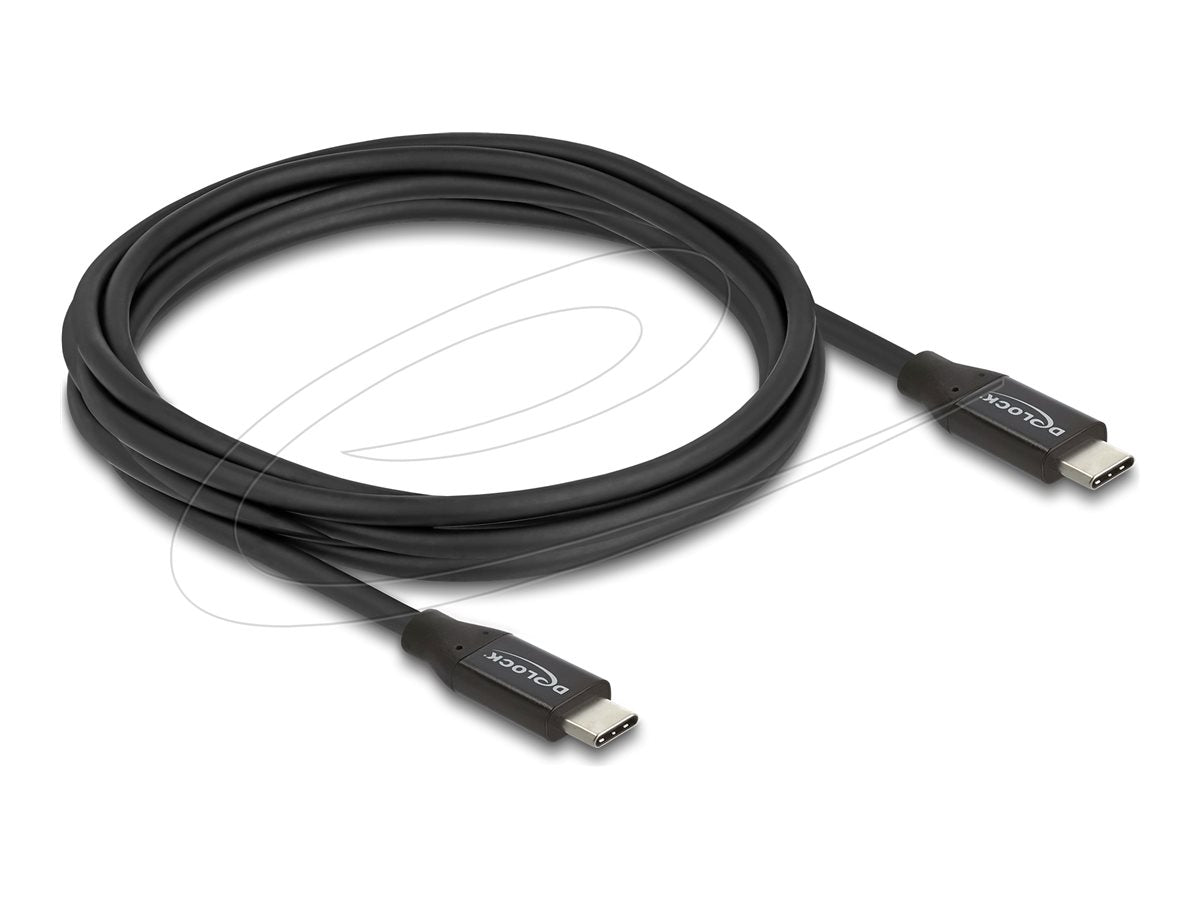 DELOCK Koaxiales USB 20 Gbps Kabel USB PD 3.0 60 W 3m - Vorderansicht