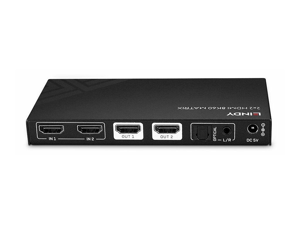 LINDY 2x2 HDMI 8K60 Matrix Vorderansicht