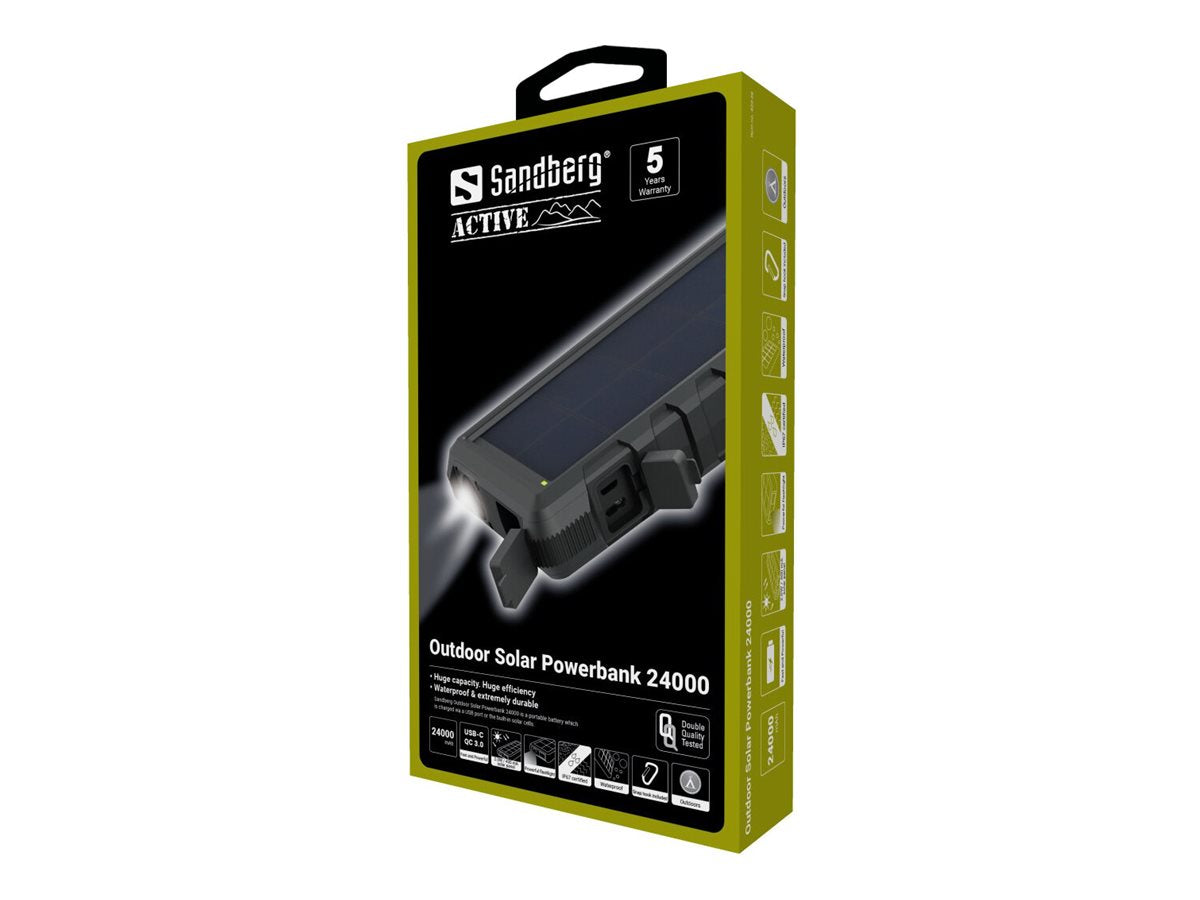 SANDBERG Outdoor Solar Powerbank 24000 Vorderansicht