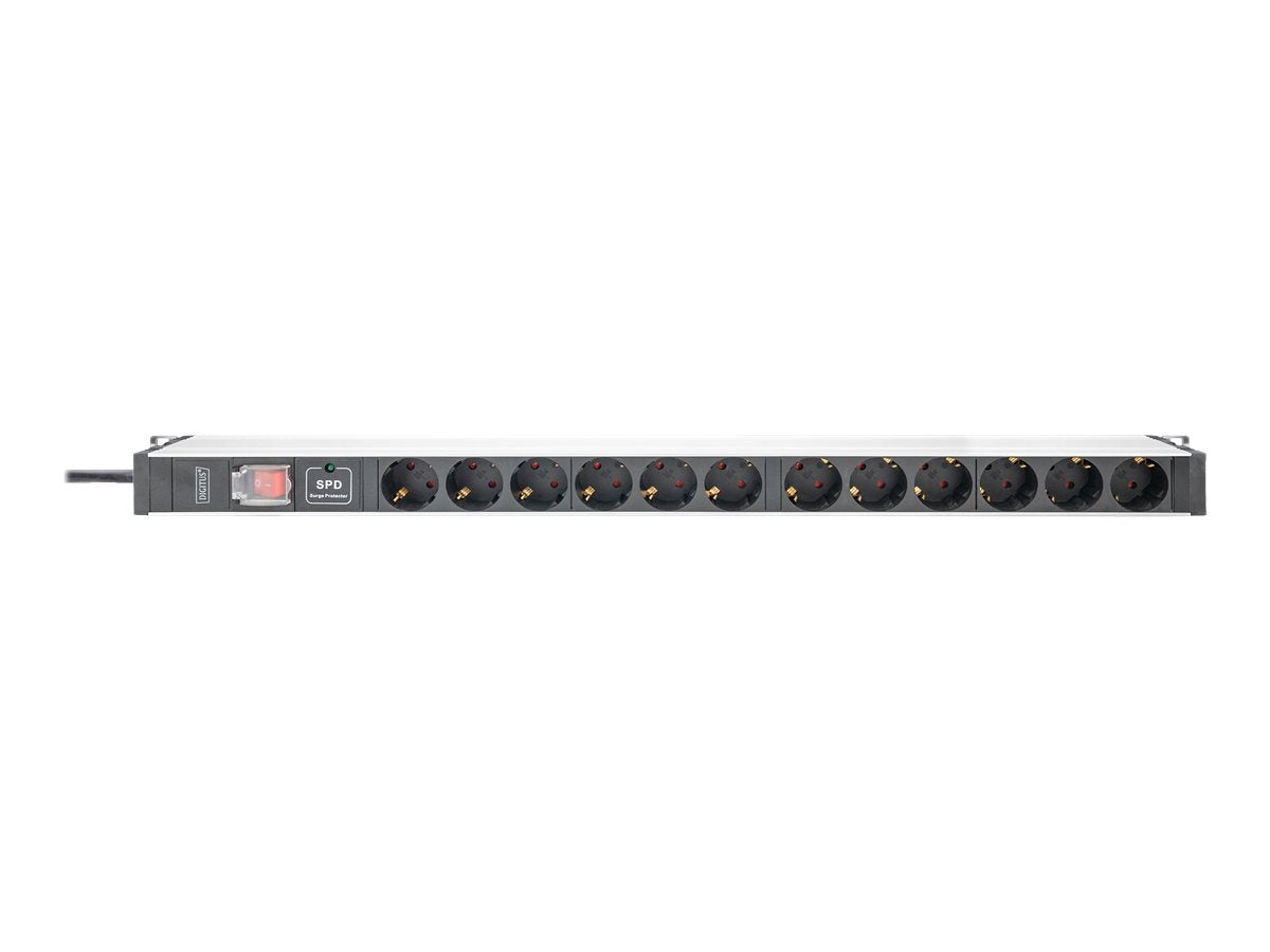 DIGITUS 1U Aluminum PDU Vorderansicht