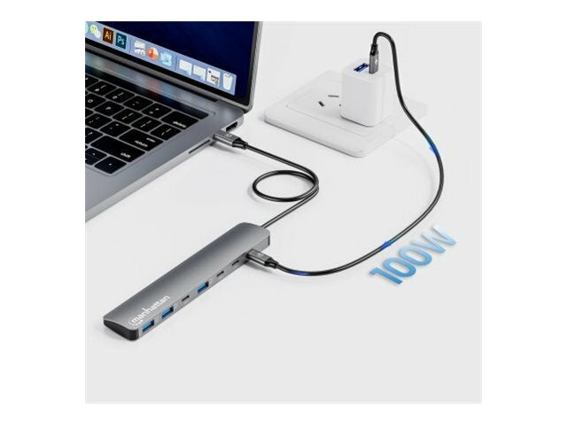 MANHATTAN 7-Port 10G/5G USB-C/USB-A Hub Vorderansicht