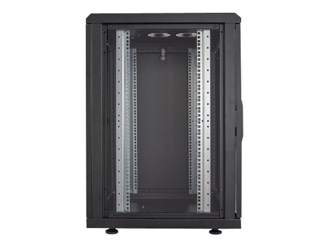 INTELLINET 48,3cm 19Zoll Netzwerkschrank Detailansicht der Glastür