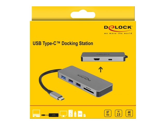 DELOCK USB Type-C Docking station für Mobilgeräte 4K - Verpackung