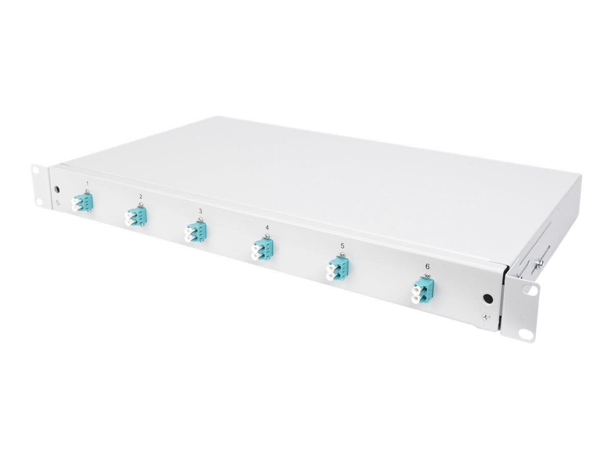 DIGITUS Fiber Optic ausziehbare Spleissbox 1 HE Seitenansicht