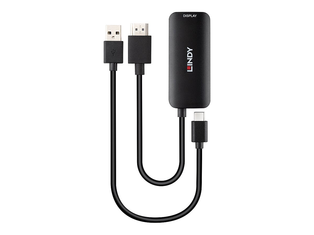 LINDY HDMI auf USB Typ C Konverter mit USB Power - Vorderansicht