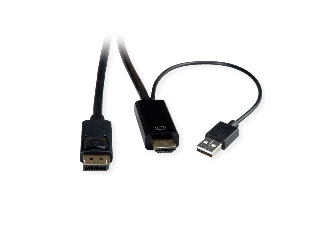 ROLINE HDMI-Kabel UltraHDTV - DisplayPort ST/ST schwarz 3m - Verpackung