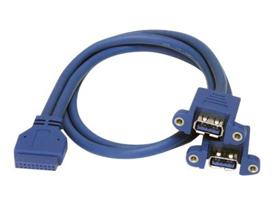 STARTECH.COM 2 Port Panel Mount USB 3.0 Kabel - Anschlussansicht