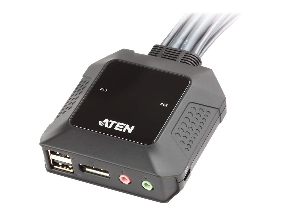 ATEN CS22DP 2-Port USB DisplayPort KVM Switch Anschlussmöglichkeiten