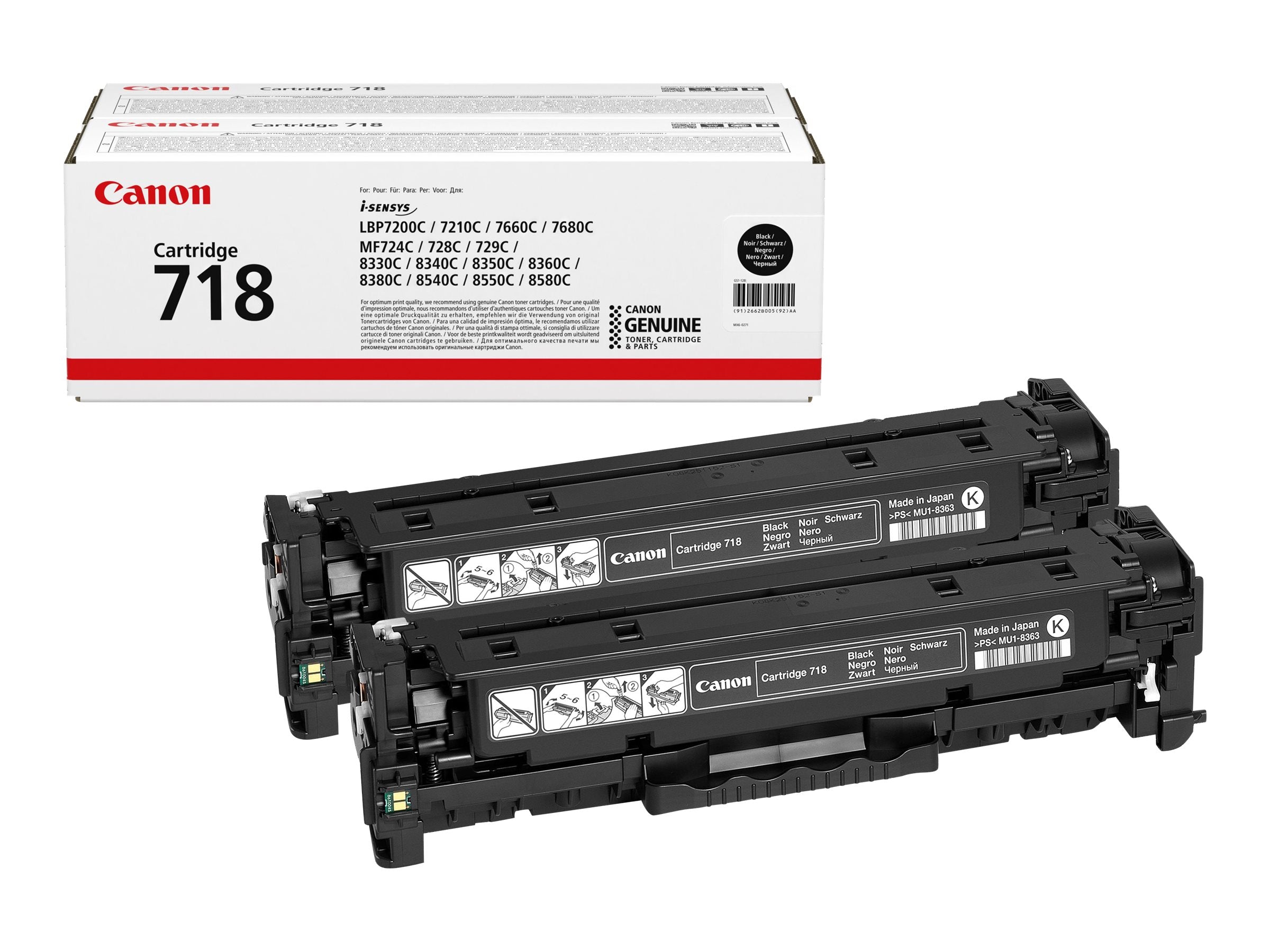 CANON 718 BK Toner Vorderansicht
