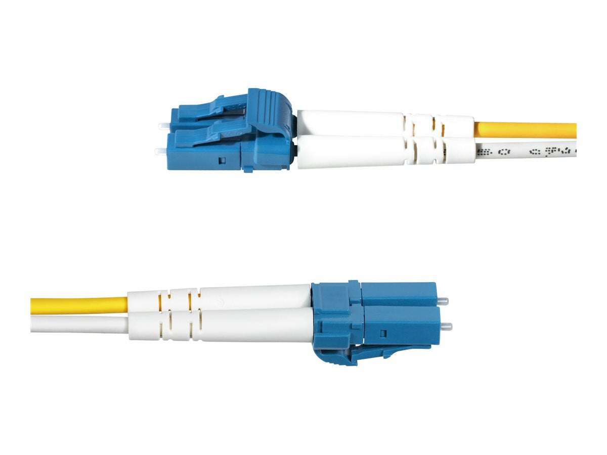 STARTECH.COM 30meter LWL Patchkabel LC LC UPC Singlemode OS2 Duplex 9/125um 10Gbit LSZH Glasfaserkabel - Anschlussansicht