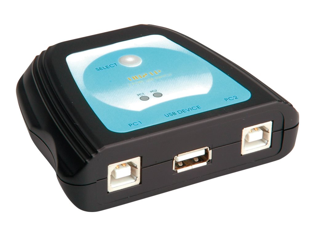 VALUE Manueller USB 2.0 Druckerswitch 2fach Vorderansicht