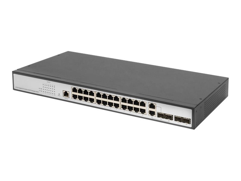DIGITUS 24-Port Gigabit Layer 2 Switch Vorderansicht