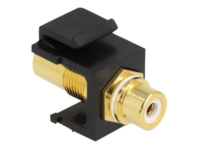 DELOCK Keystone Modul Cinch Buchse > Cinch Buchse vergoldet weiss/schwarz
