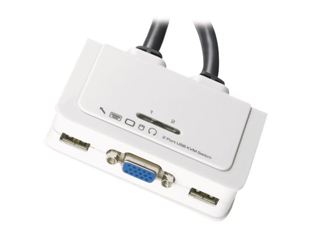 EFB 2Port Mini Kabel KVM Switch Vorderansicht