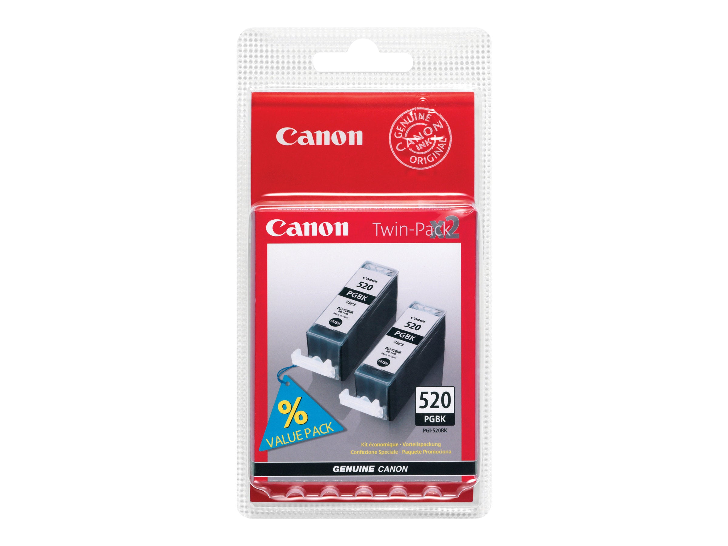 CANON PGI-520BK Ink Cartridge TwinPack black Vorderansicht