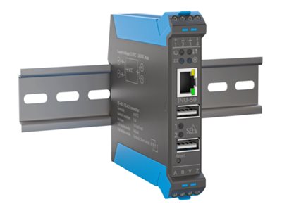 SEH INU-50 Deviceserver Hutschiene Vorderansicht