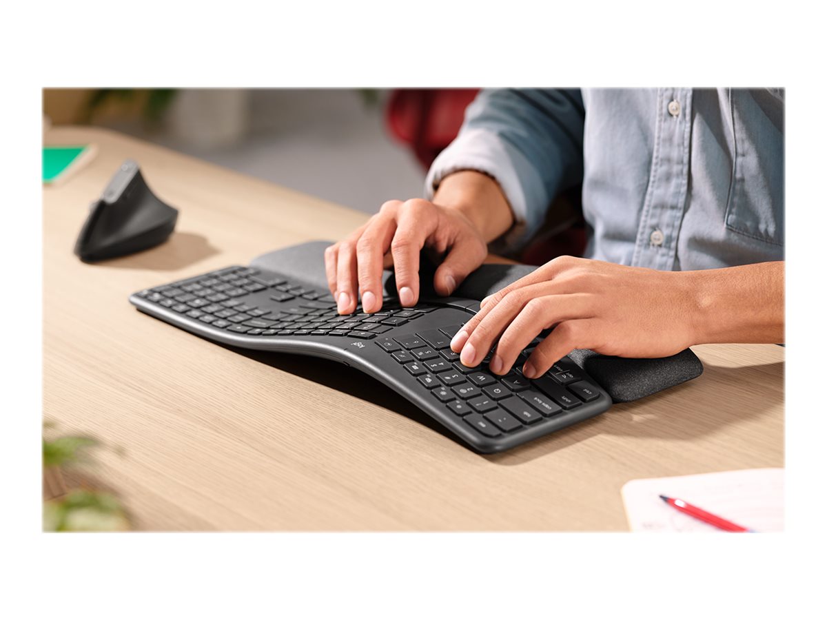 LOGITECH ERGO K860 Wireless Keyboard for Business Graphite - Detailansicht