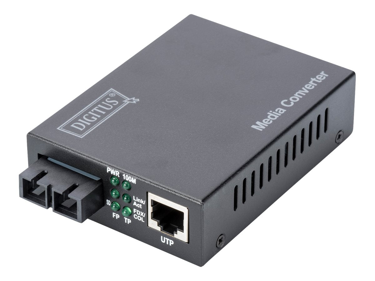 DIGITUS Fast Ethernet Medienkonverter SC 10/100Base-TX zu 100Base-FX Detailansicht