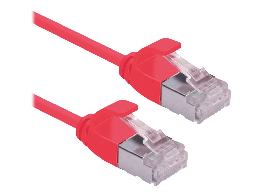 ROLINE U/FTP DataCenter Patchkabel Kat 6A Class EA LSOH slim rot 5m - Vorderansicht