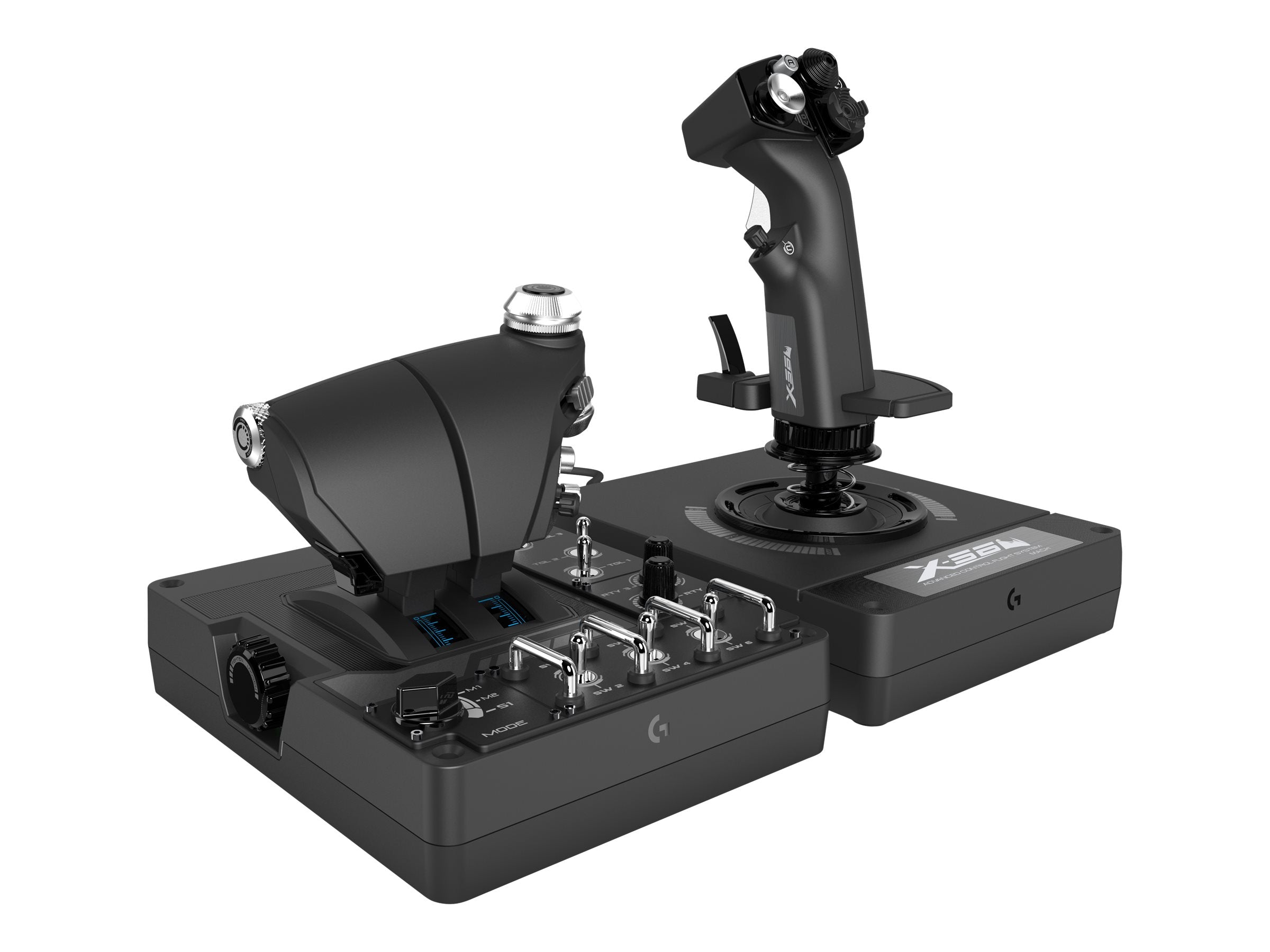 LOGITECH X56 H.O.T.A.S. Joystick Seitenansicht